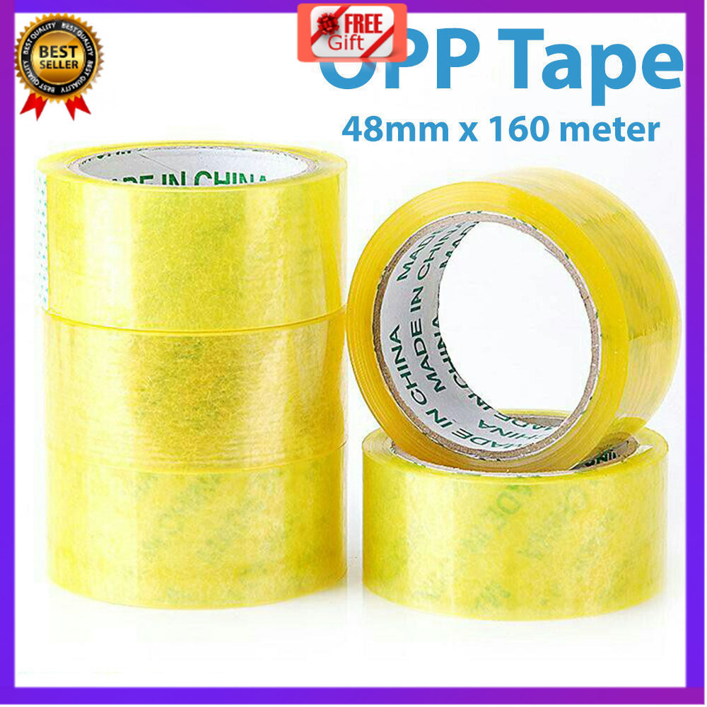 48mm x 160 meter OPP Transparent Cellophane Tape Long Self Adhesive ...