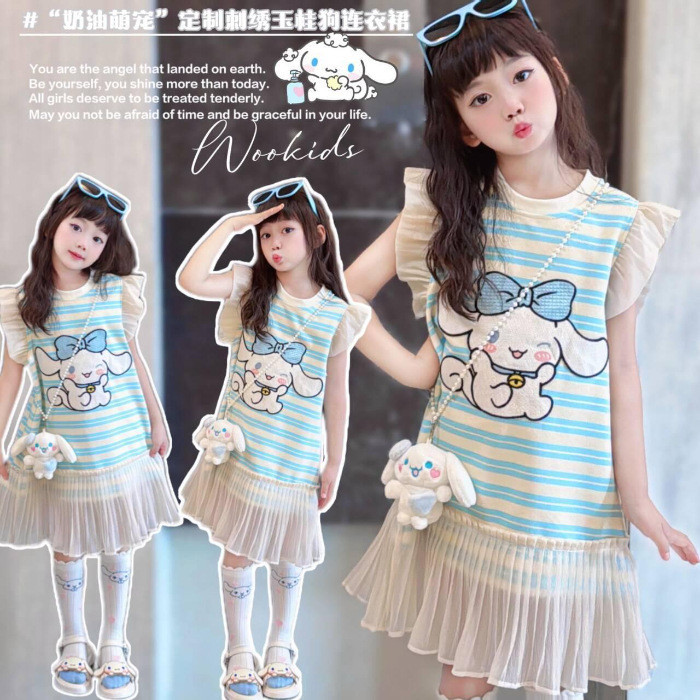 3 13 Years Old Sanrio Cinnamoroll Princess Dress For Kids Girl Summer Children Clothes Korean Cute Funny Party Dress Cartoon Melody Kuromi Skirt Fashion Birthday Dress Baby Girls Shopee Malaysia