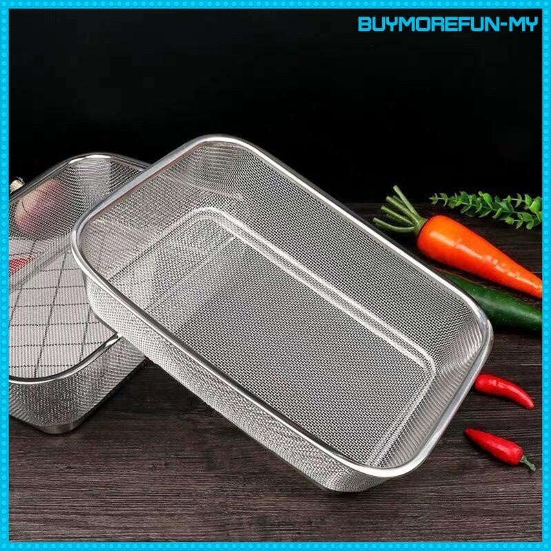 [BuymorefunMY] Stainless Steel Rice Basket Strainer Basket for ...