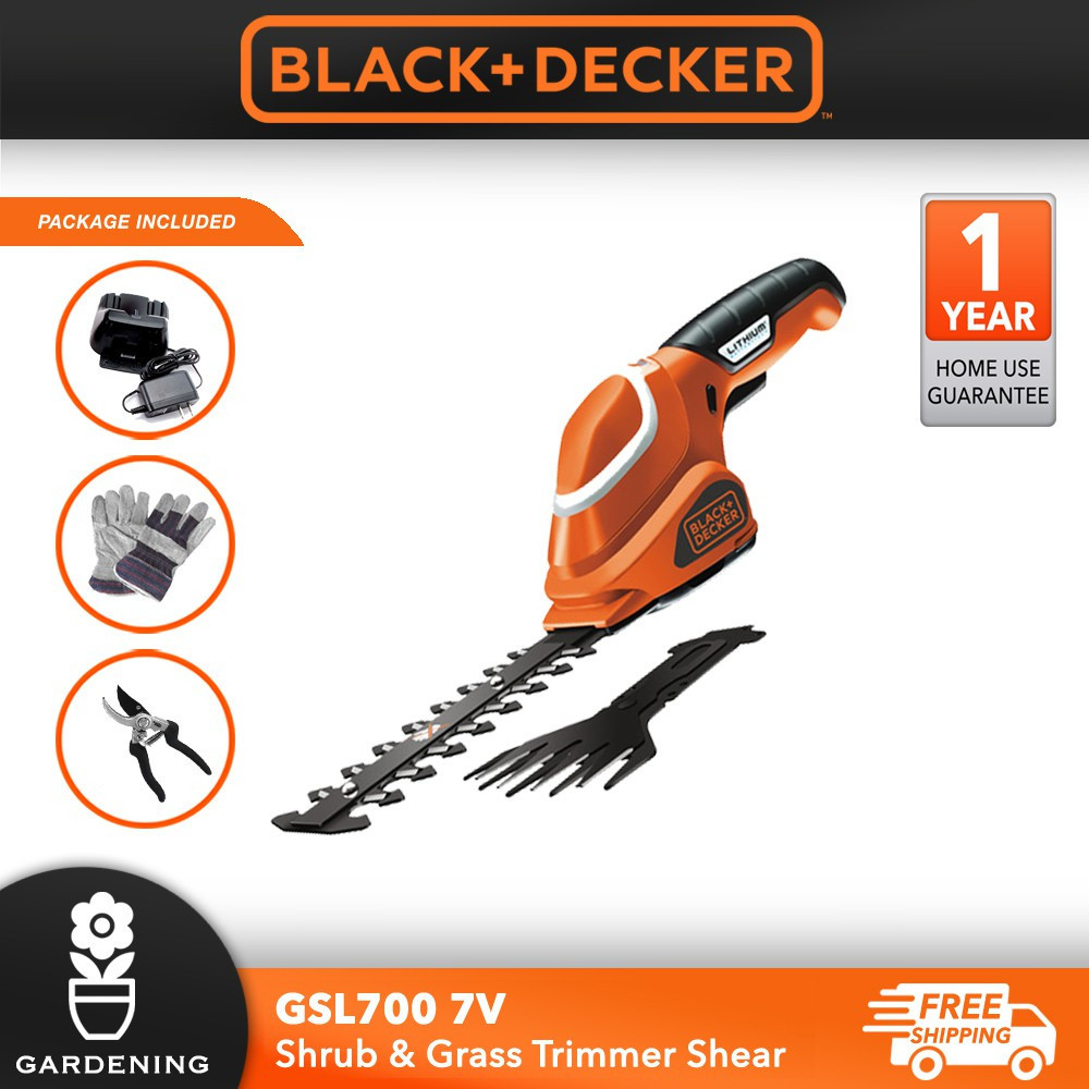 BLACK & DECKER GSL700 7V Shrub & Grass Shear Kit ( GSL700KIT ) (Bosch ...