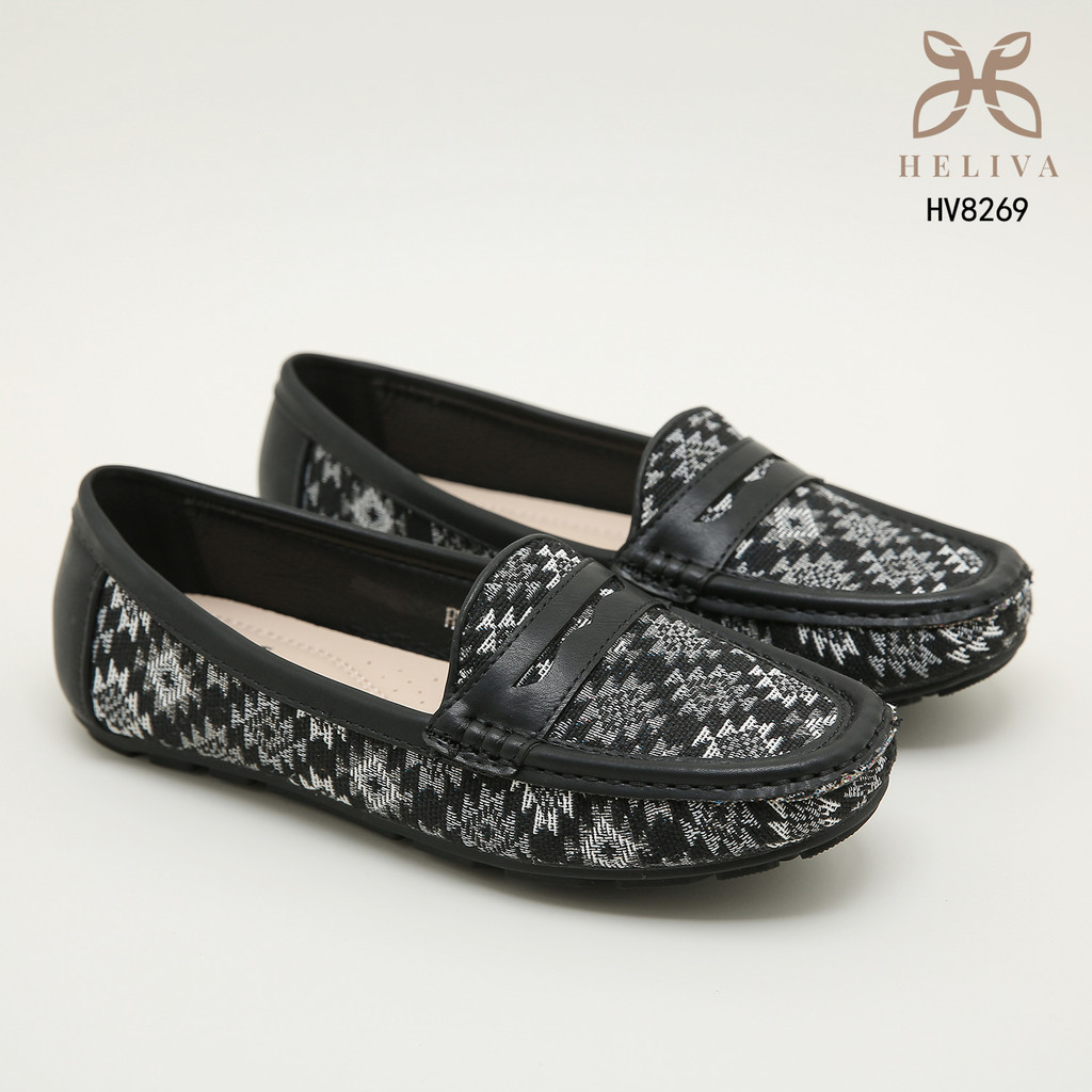 A240 Woven motif slip on Loafer Shoes 1cm unique slip on shoes ethnic slip on shoes woven slip on shoes batik motif slip on shoes woven motif shoes bohemian slip on shoes