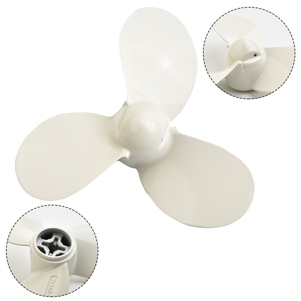 [LUMY] Metal Outboard Propeller 7 1/4X5-A for Marine Boat Motor 2 ...