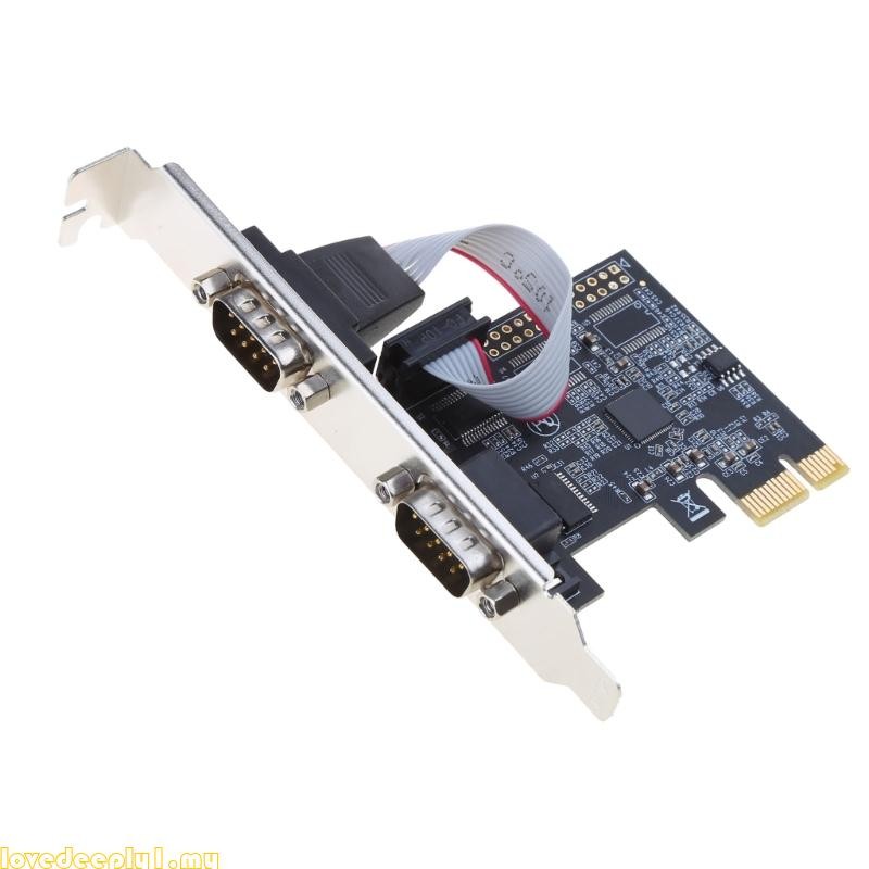 Love 2 Port Low Profile Native RS232 PCI for Express Serial Adapter