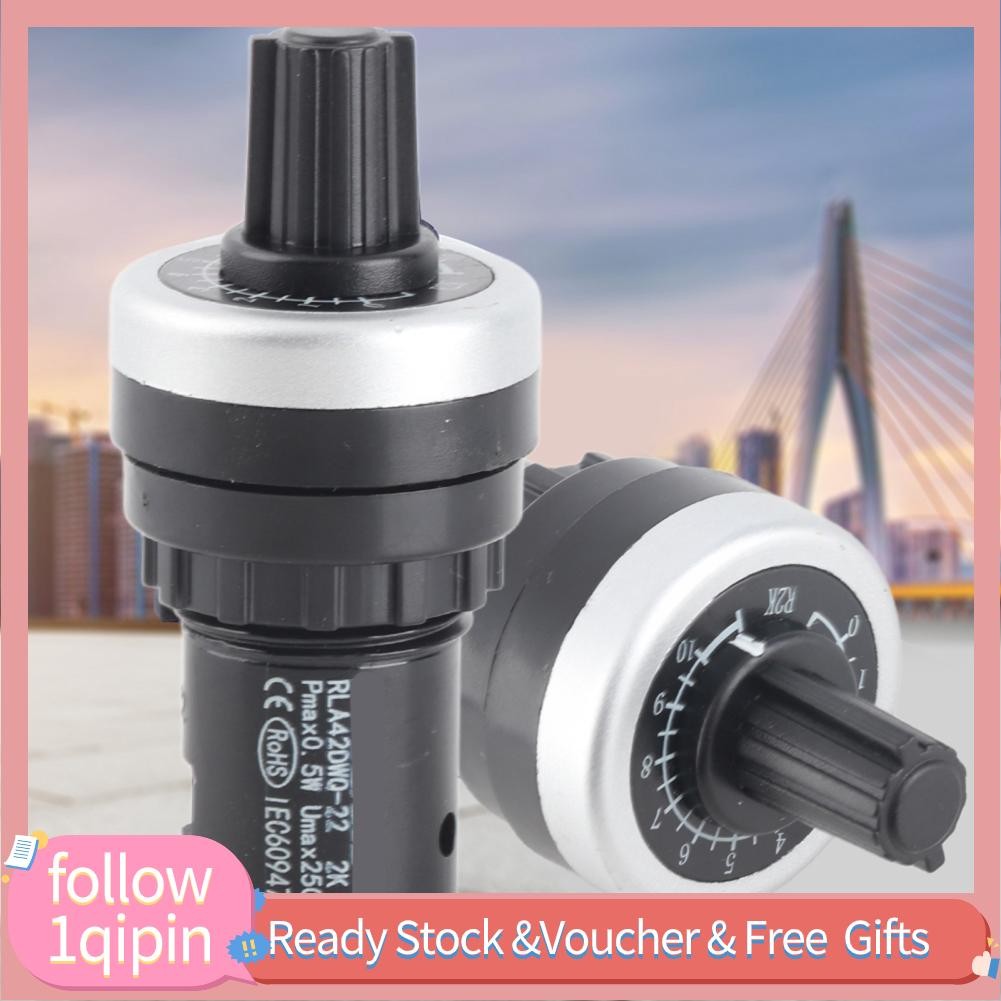 1qipin.my LA42DWQ Potentiometer 22mm 2K Panel Mount VSD VFD for ...