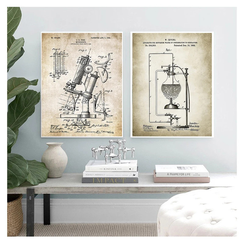 Print Science Wall Art Pictures Periodic Table Chemistry Art Canvas ...