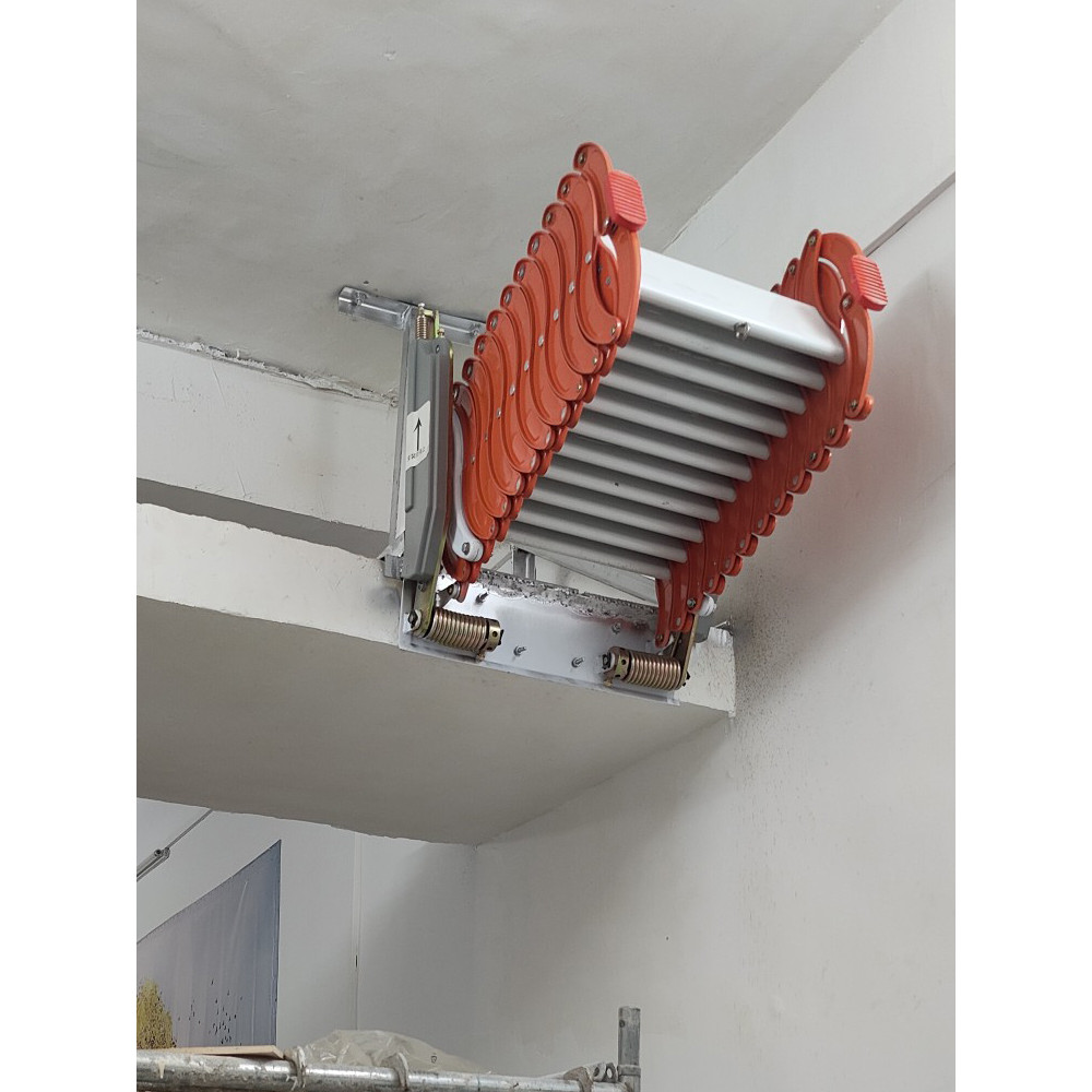 Telescopic Stairs Loft Household Wall-Mounted Up Folding Ladder Shrink ...