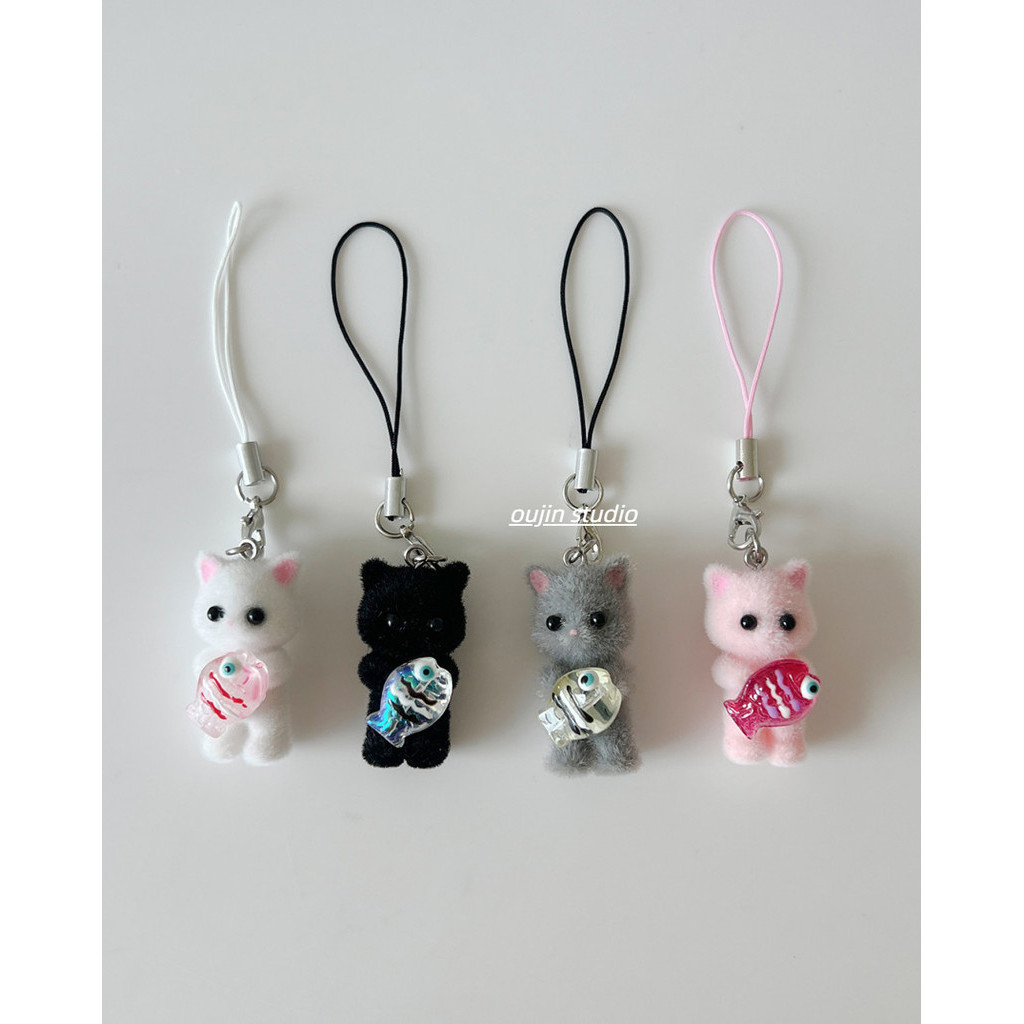 Cute Tny Cat Phone Charms | Pet Gft | Lttle Ktten Neko Acrylc - View #6