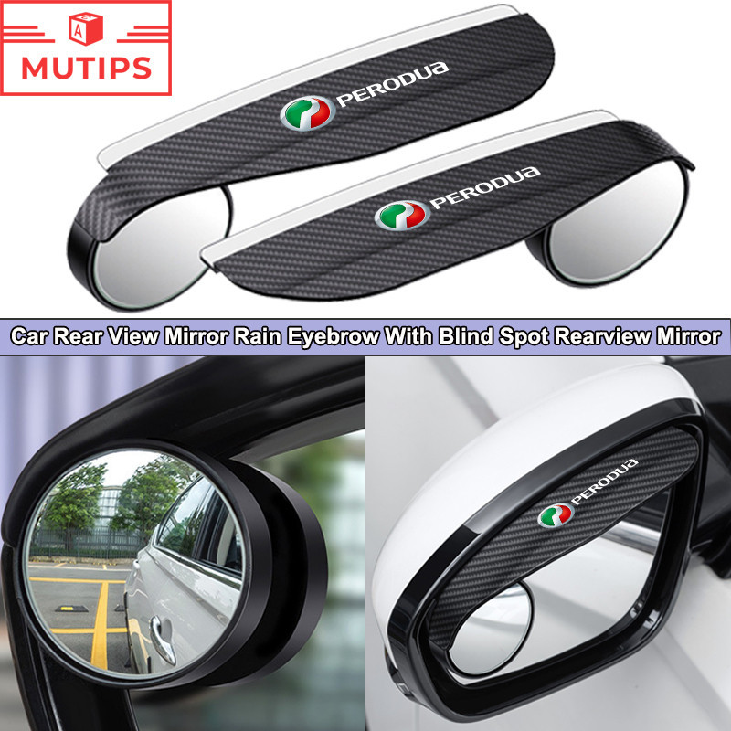 Perodua Car Rear View Mirror Rain Eyebrow Visor With Blind Spot ...