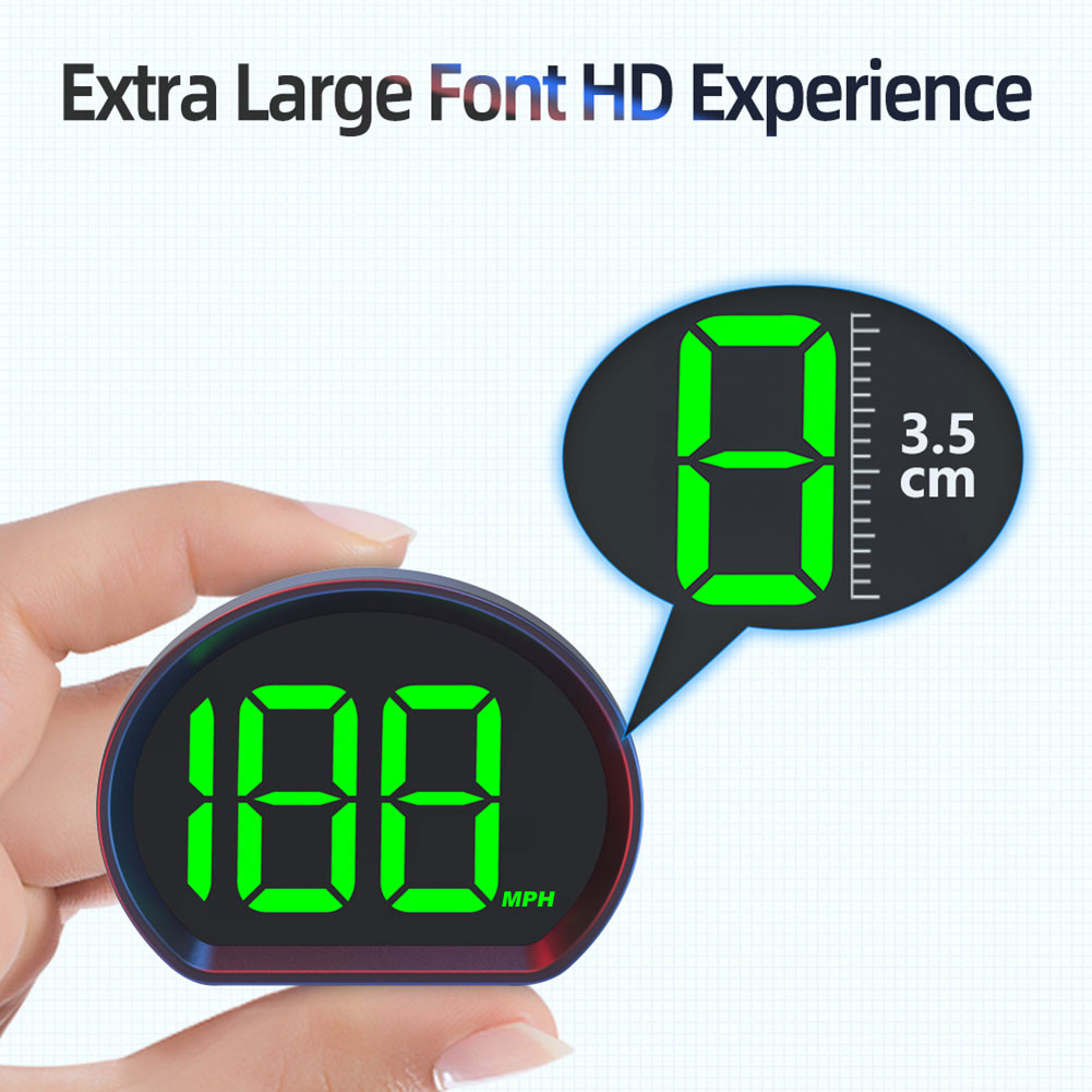 3 Inch Car HUD Big Fonts Digital Speed Meter HighDefinition KMH/MPH