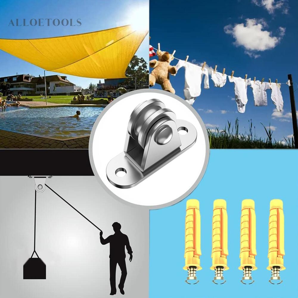AU 2/4Pcs Silent Pulley Loading 176 Lb Pulley Block Kit Heavy Duty ...