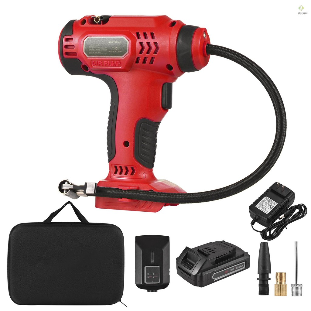 20V Cordless Tire Inflator 150 PSI Portable LCD Air Compressor Electric ...