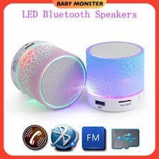 (BEAUTIFUL LED) Drum LED Bluetooth Speaker TF USB Radio FM Wireless ...