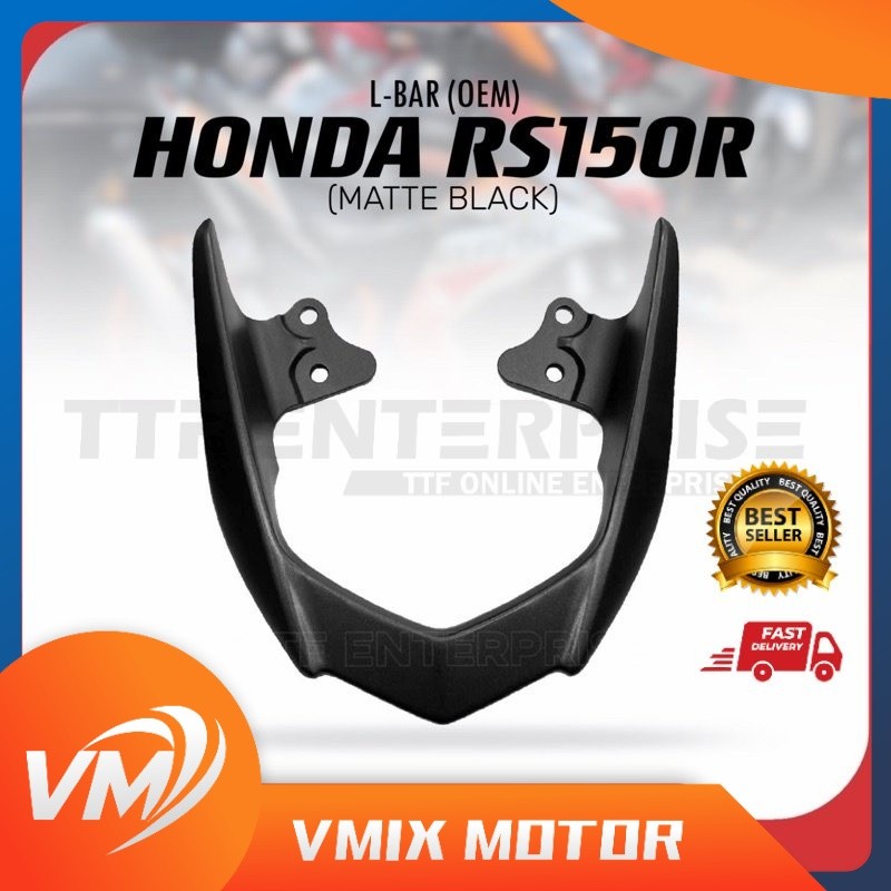 HONDA RS150R L-BAR HANDLE SEAT BAR SPOILER (MATTE BLACK) OEM RS RS150 R ...