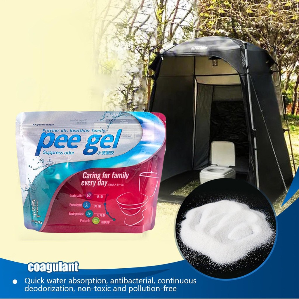 Portable Toilet Coagulant Toilet Powder 30pcs Urine Solidifier Liquid ...