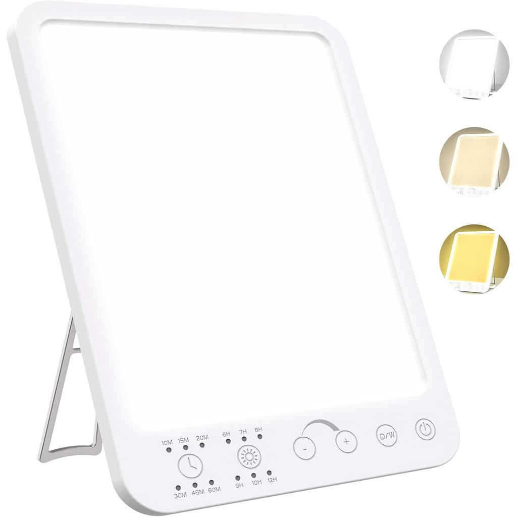 SAD Light Therapy Lamp,UV-Free 12000 Lux SAD Lamp with Timed Wake-Up ...