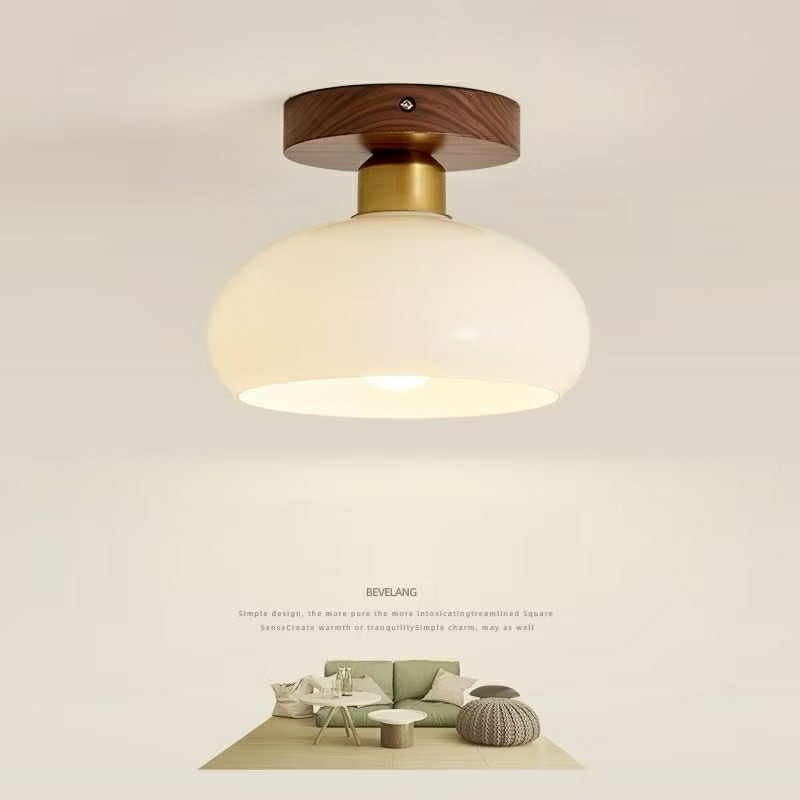 Retro Wabi Sabi Ceiling Lamp Glass Ceiling Light for Balcony, Hallway ...