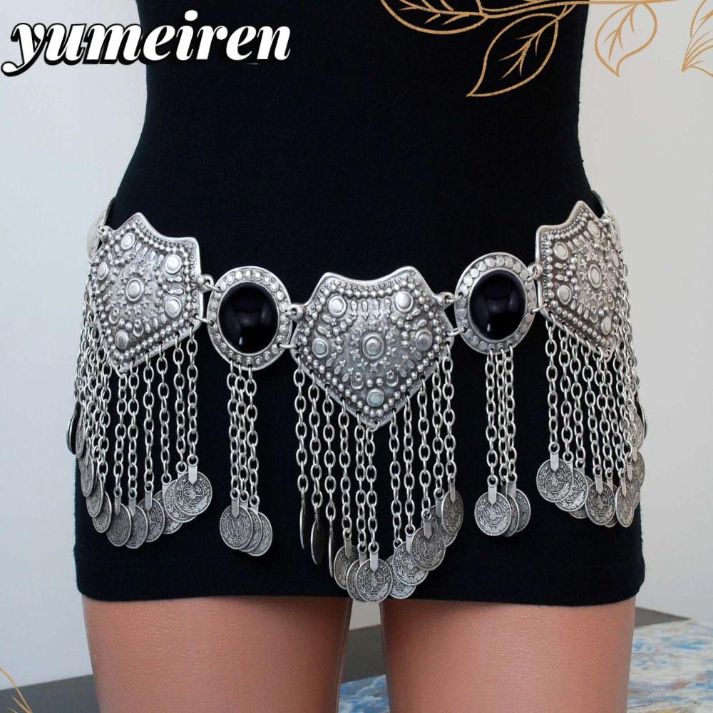 YUMEIREN Waist Chain Belt, Gypsy Boho Afghan Pattern Waist Belly Chains ...