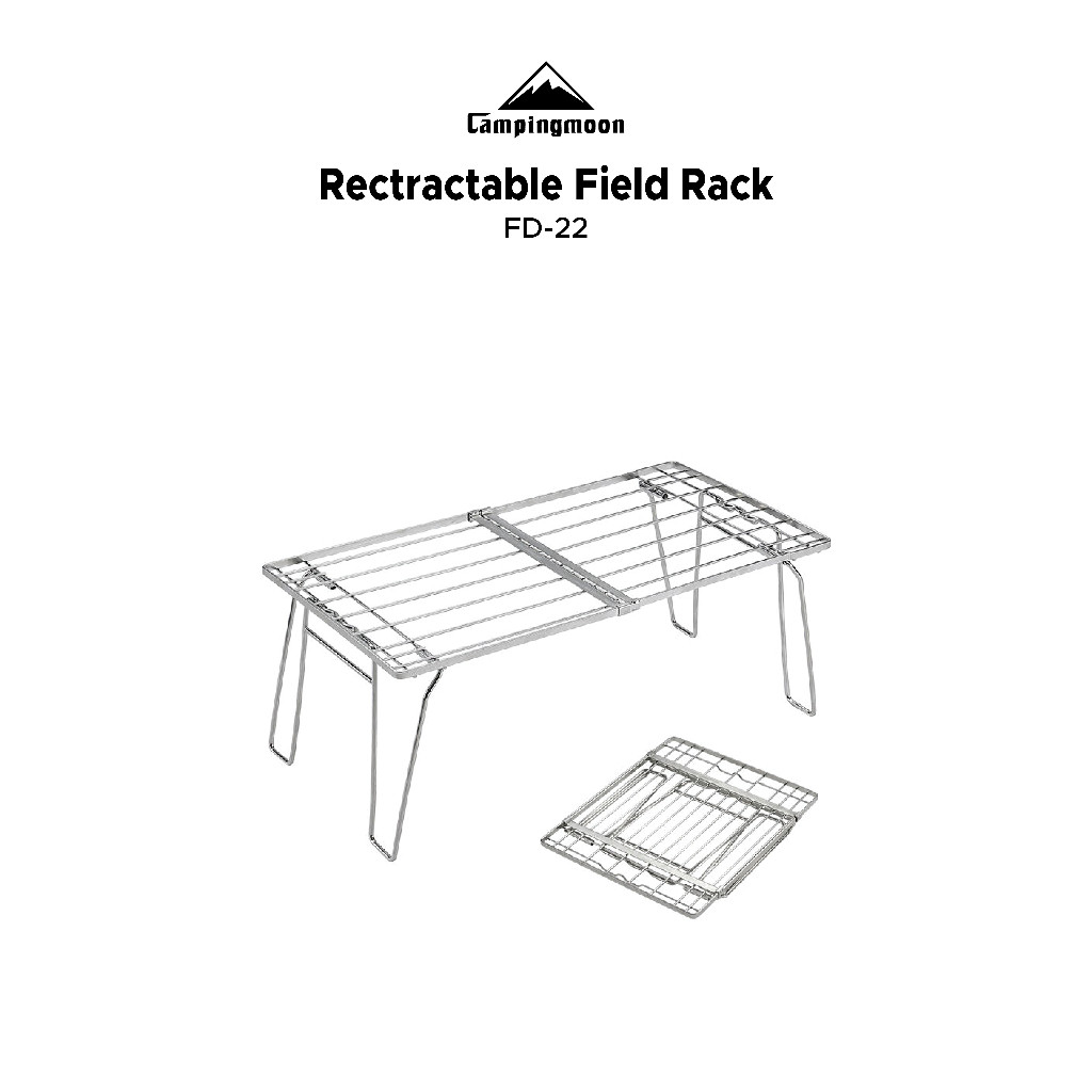 CAMPINGMOON Stainless Steel Rectractable Field Rack FD-22 | Shopee Malaysia