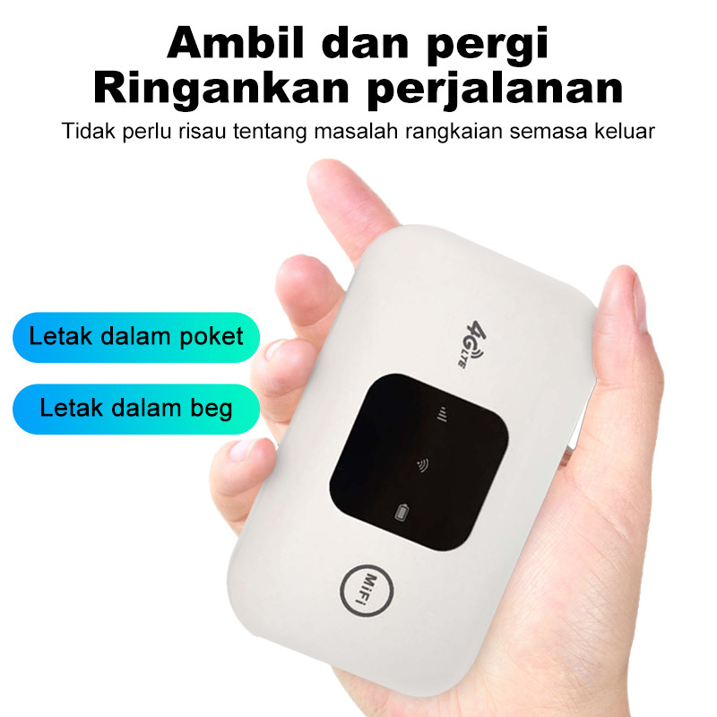 Router 4G/5G Mini 2025 - Modem WiFi Poket, Sokong Kad SIM, Bateri Tahan ...
