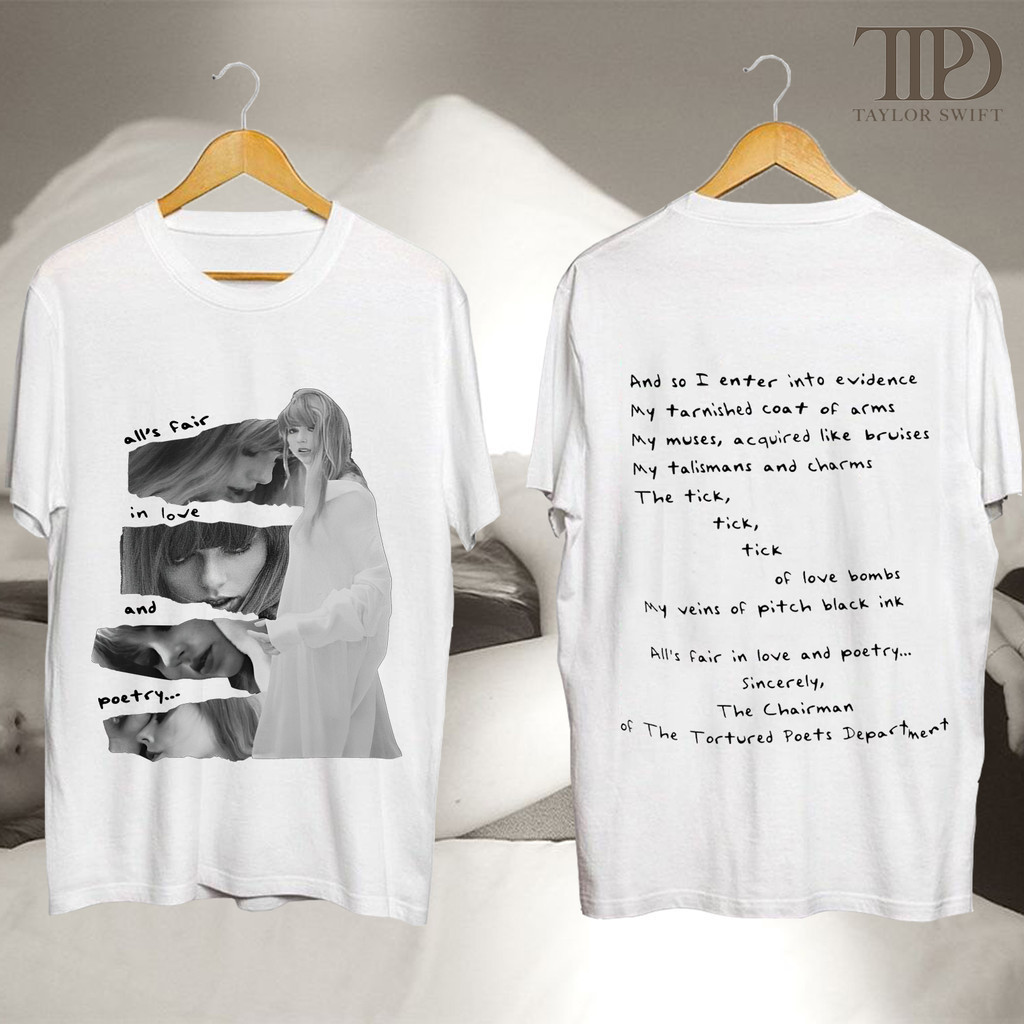 Taylor Swift 2024 New TTPD The Eras Tour Concert Round Neck Cotton ...