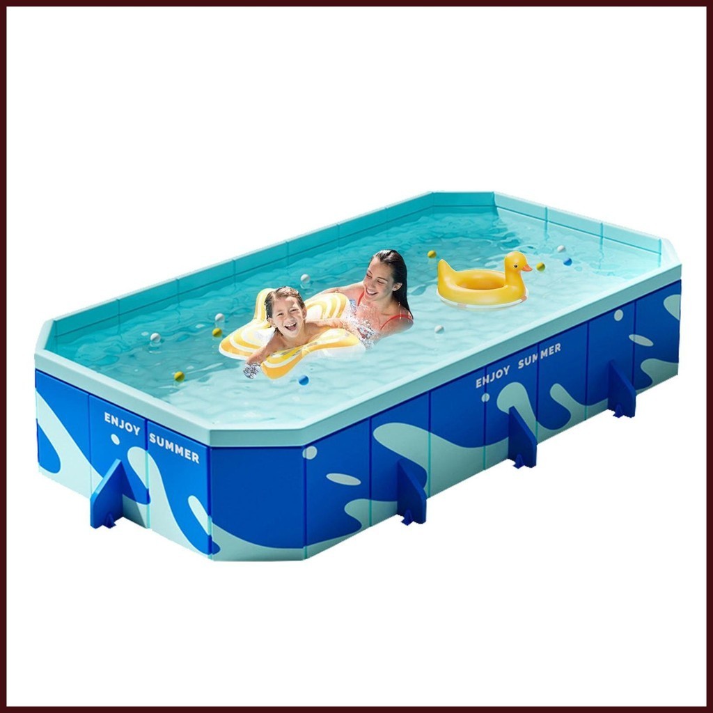 Foldable Pool Hard Shell Swimming Pool for Kids Portable Outdoor ...