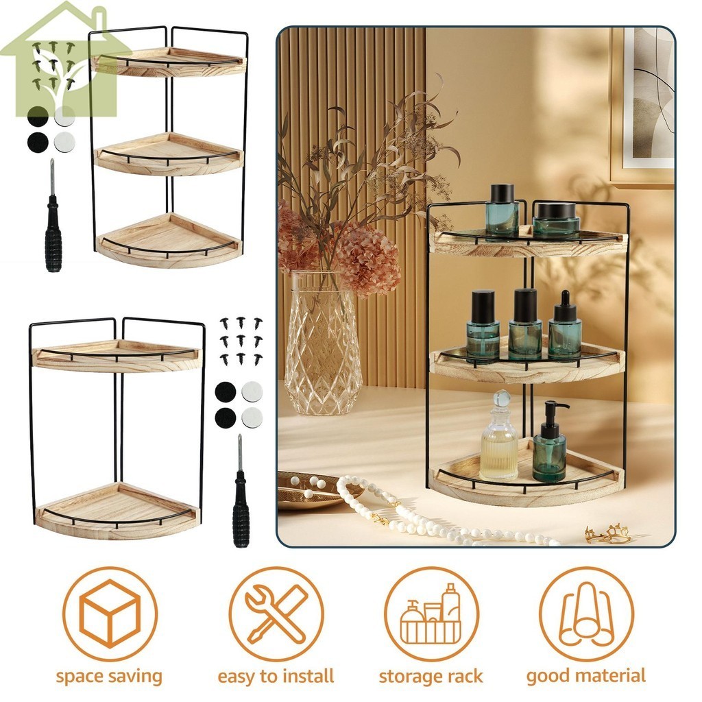 Corner Shower Caddy Triangle Corner Shower Shelf Wood Corner Shower ...