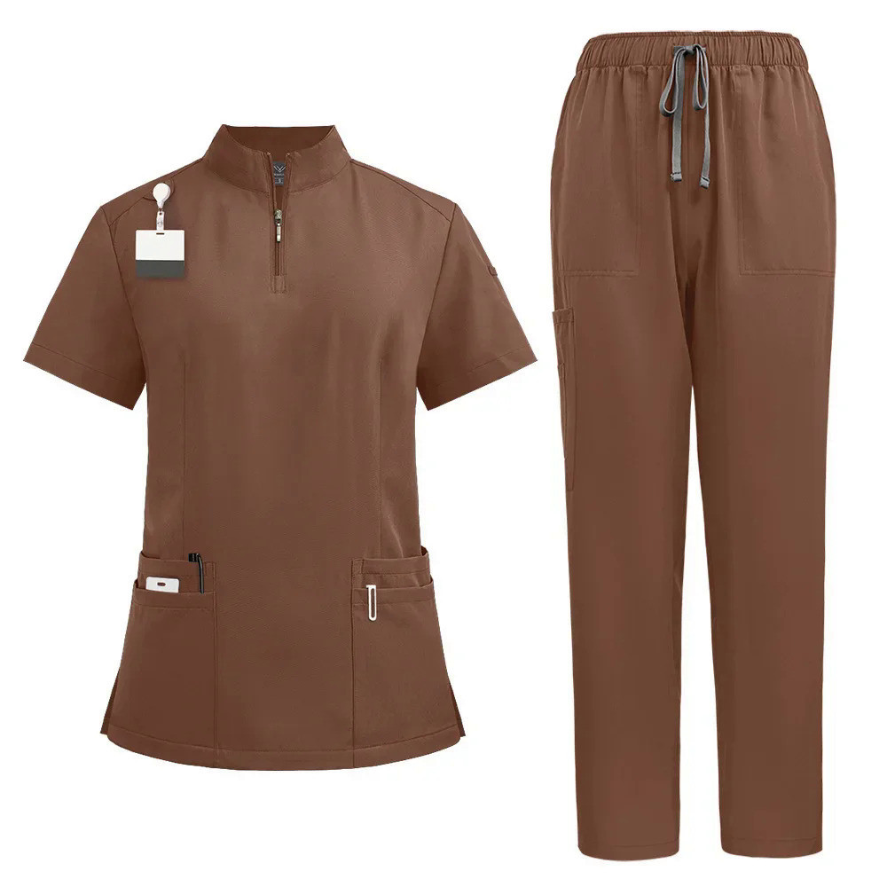 Surgical Uniforms Woman Scrub Set Medical Nurse Beauty Salon Workwear ...
