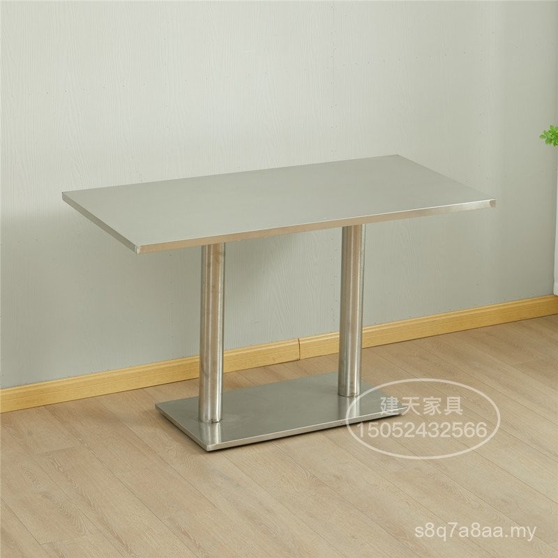 Industrial Wind Net Red Snack Bar Stainless Steel Table Small round ...