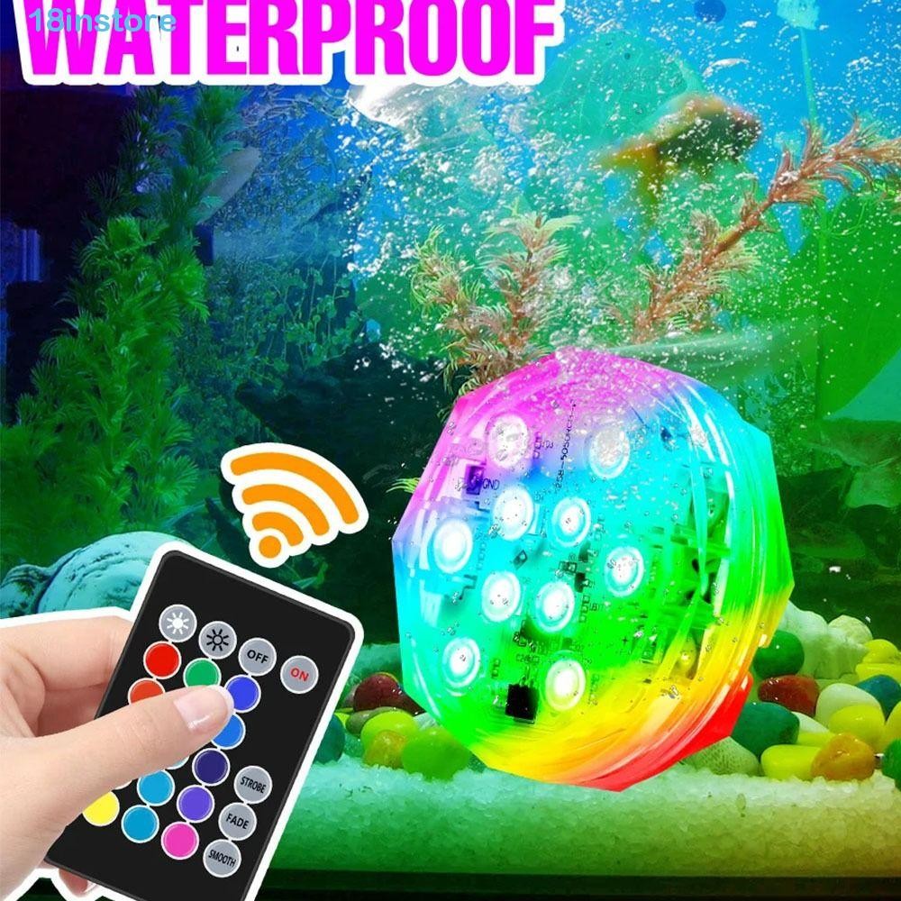 INSTORE LED Submersible Lights, RGB with Remote Underwater Lamp, Mini ...