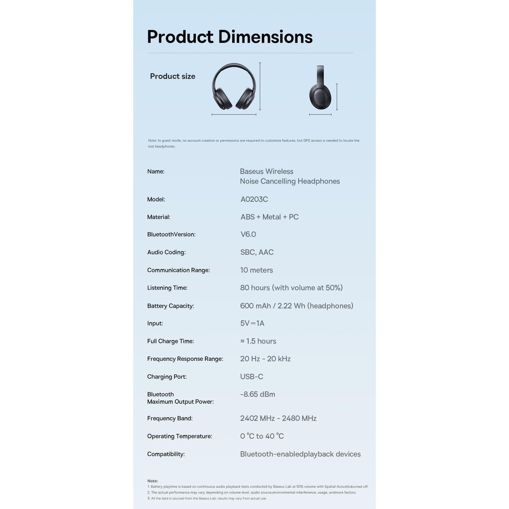 【New Arrivals】Baseus Bass BH1 Lite Wireless Headphones Bluetooth 6.0