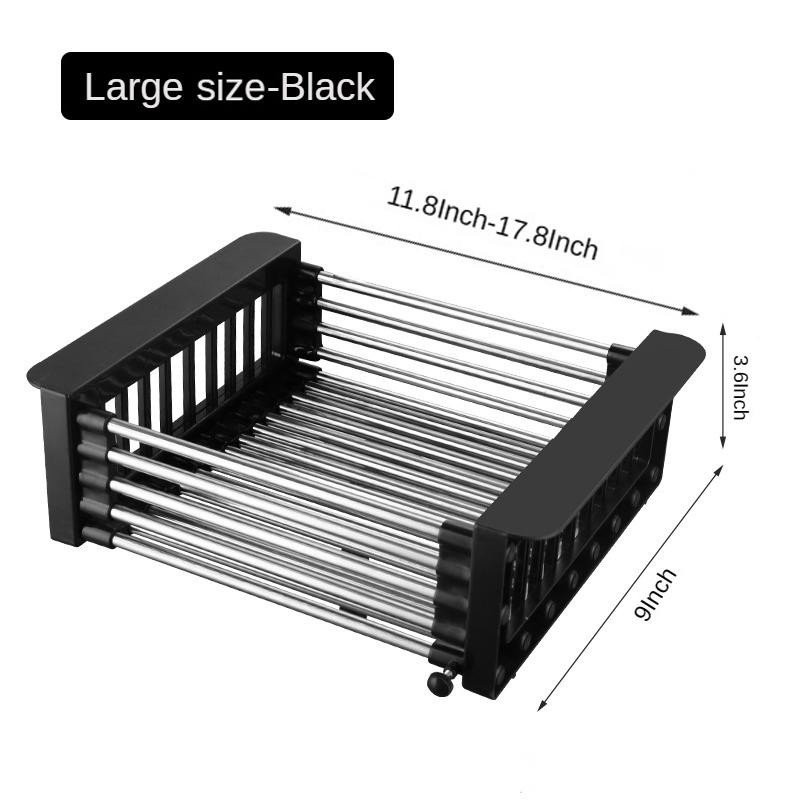 Stainless Steel Hanging Dish Rack, 1 Count Adjustable Multi-function ...