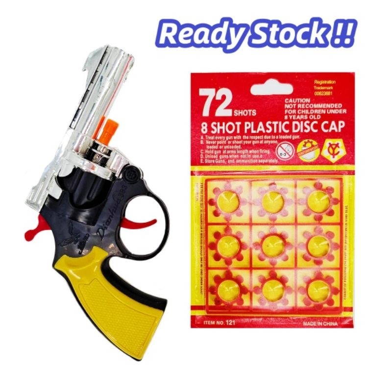 Mainan Plastik 8 Shot Plastic Disc Cap Toy Fun Cheer Kid Children