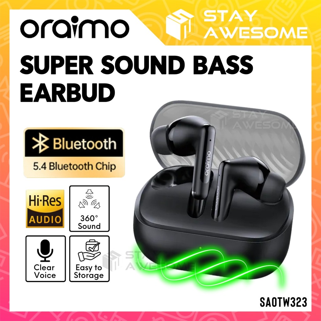ORAIMO Original Wireless 5.4 Bluetooth True Bass Earbuds With Low ...