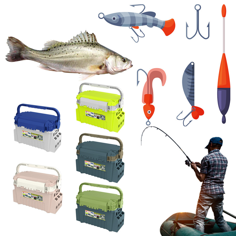 Fishing Tool Box Multi-Function Fisherman Container Fishing Box ...