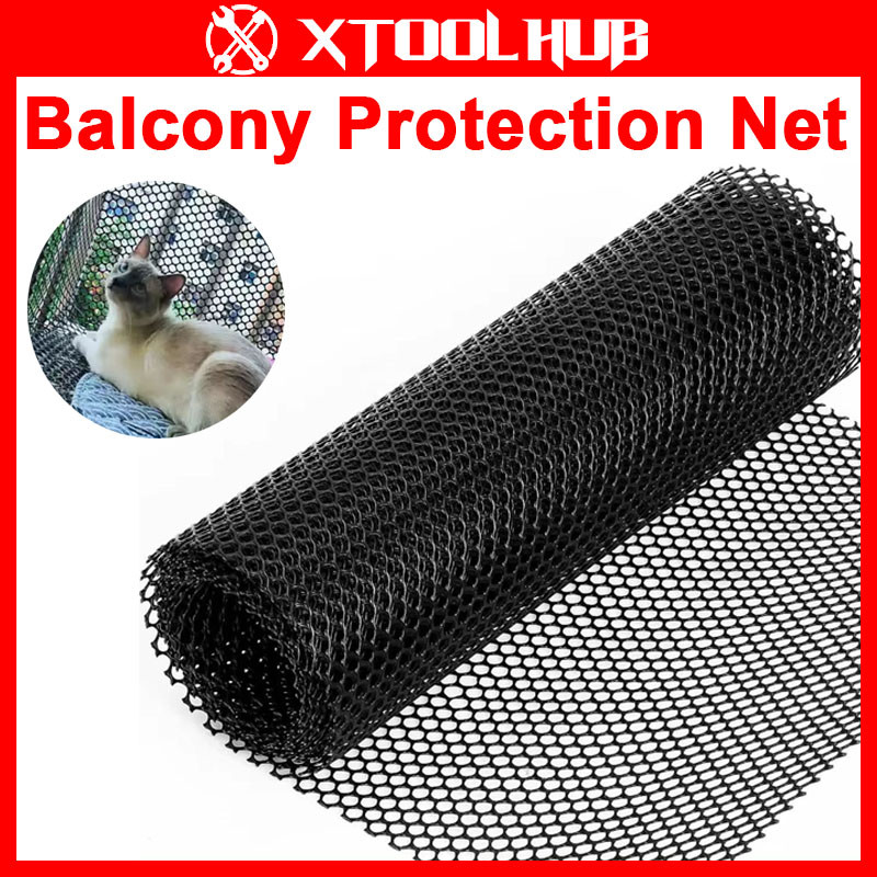 50/100cm Window Balcony Protection Net Plastik Jaring Pagar Safety Anti ...
