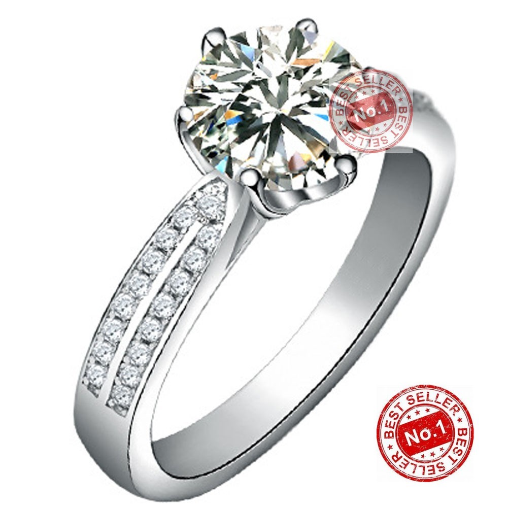 MC European Luxury Platinum Plated Diamond Ring S925 Silver Ring Silver Shopee Malaysia