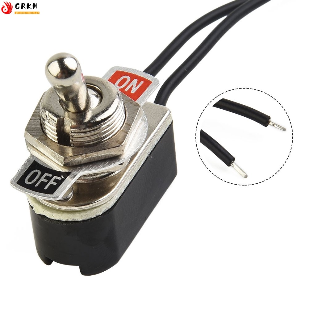 GRKN~1PCS 2 Foot ON/OFF Prewired Rocker Toggle Switch SPST 6A/125V With ...