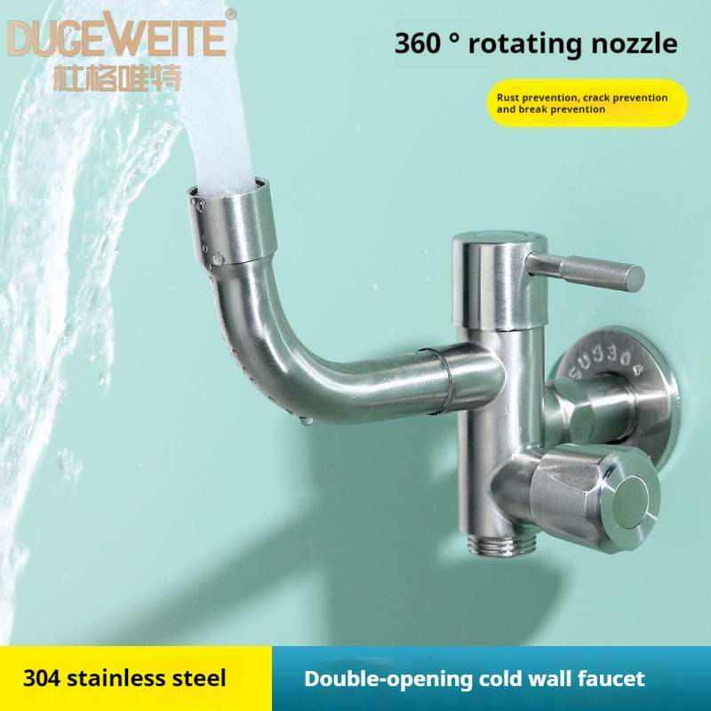 [Ready Stock] 304 Stainless Steel Universal Rotating Faucet Mop Pool ...