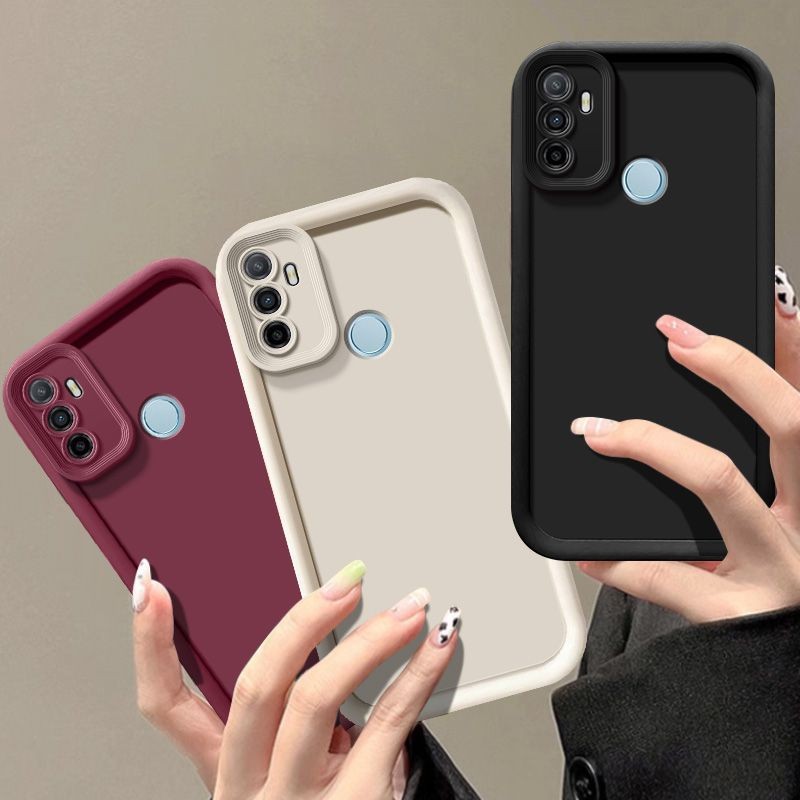 Cover OPPO A53/A53S/A33/A32 2020 - 2 Pezzi, Silicone Morbido Con Design Panda, Nero