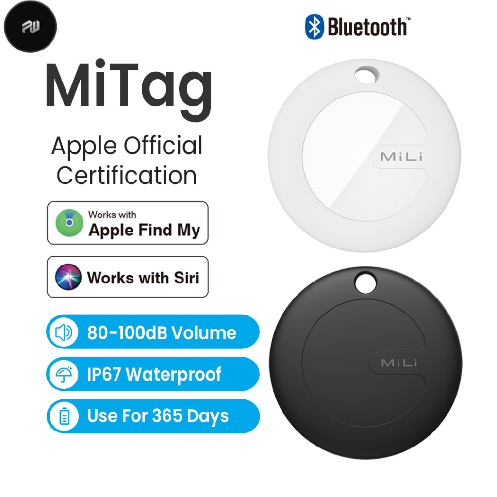 PW MiTag Bluetooth Tracker,Keys Finder and Pet Locator for Keys, Bags