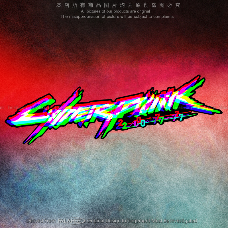 Cyberpunk Cyberpunk2077 Game Sticker Unique Motorcycle Body Helmet ...