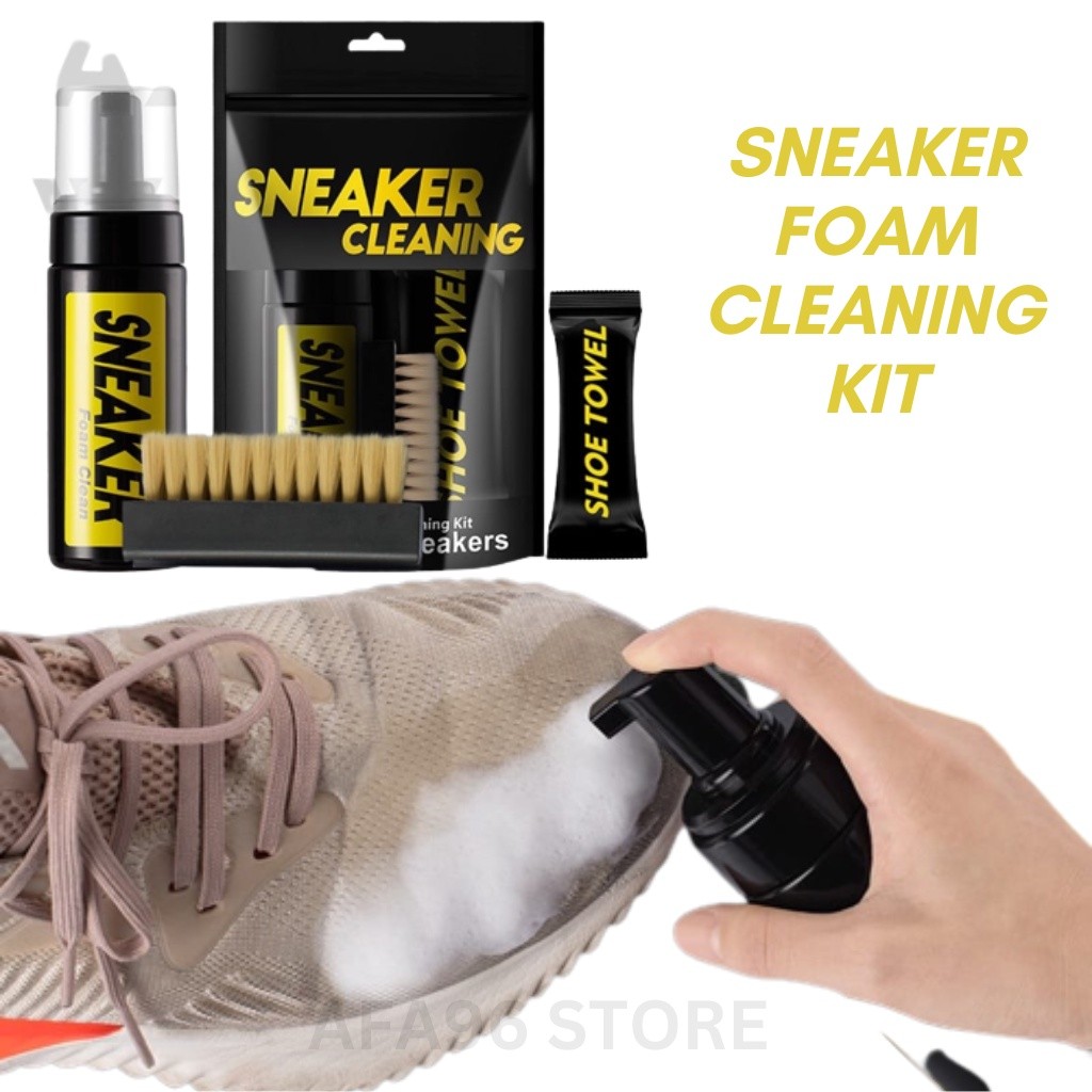 Sneaker Shoe Cleaning kit 3 In 1 Value Set Brush Sneaker Shampoo Cloth Shoe Care Pembersih Kasut Shopee Malaysia