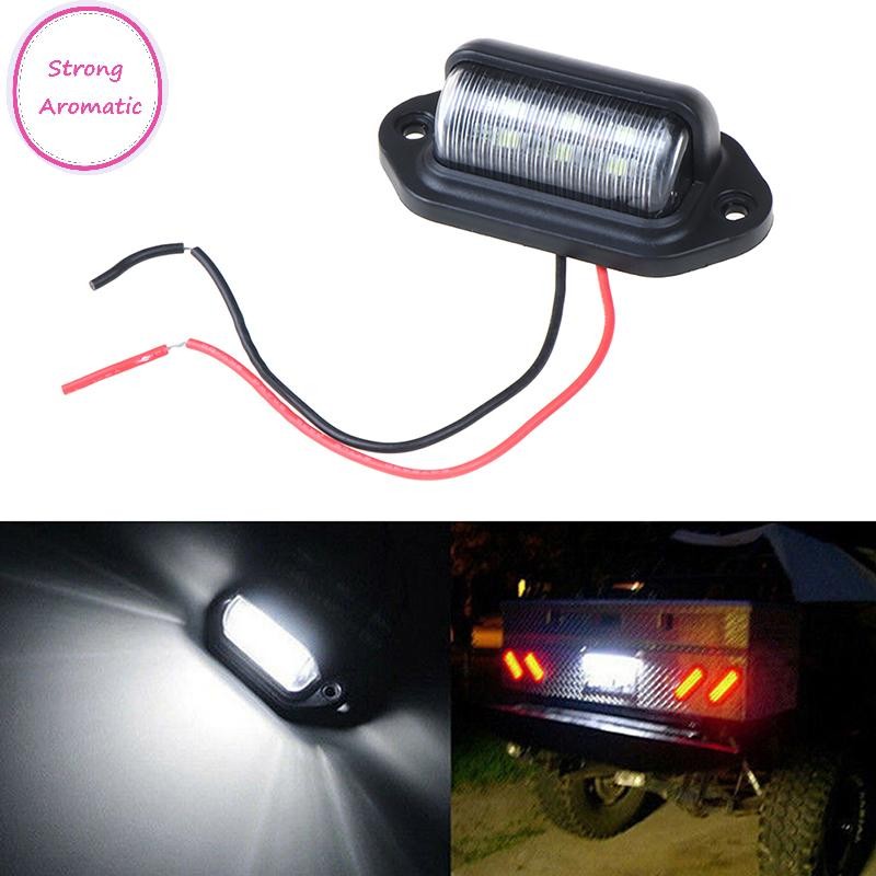 STRO 1Pc Waterproof 6 LED 12V License Plate Light Car Boat Truck