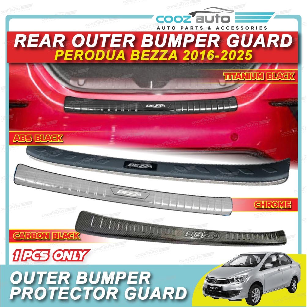 Perodua Bezza 2016 - 2025 ABS Rear Bumper Guards Trunk Protector Carbon ...