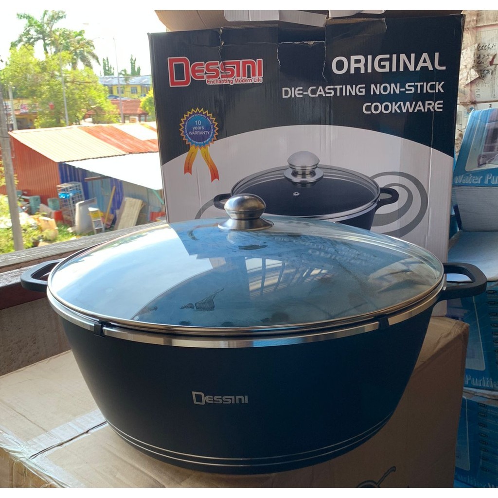 🍁44CM PERIUK RENDANG GRANITE CASSEROLE WITH STEEL / GLASS COVER🍁 ...