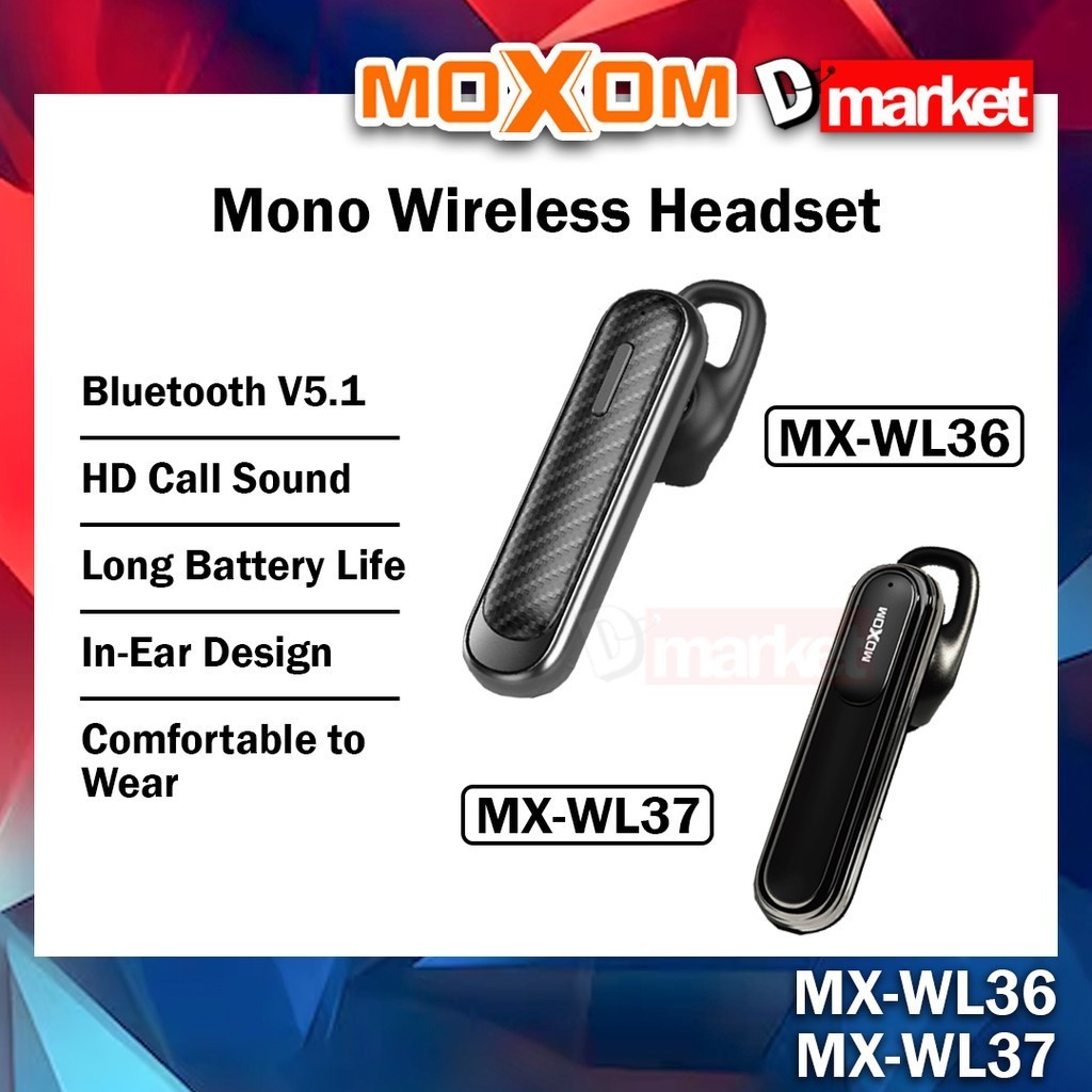 Moxom MX-WL36 Wireless Earbuds Mono Headset Driver Bluetooth Earbuds ...