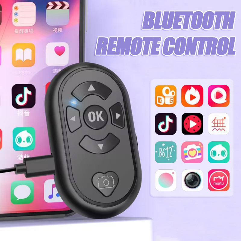 New Rechargeable Bluetooth-compatible Remote Control Button Type-C ...