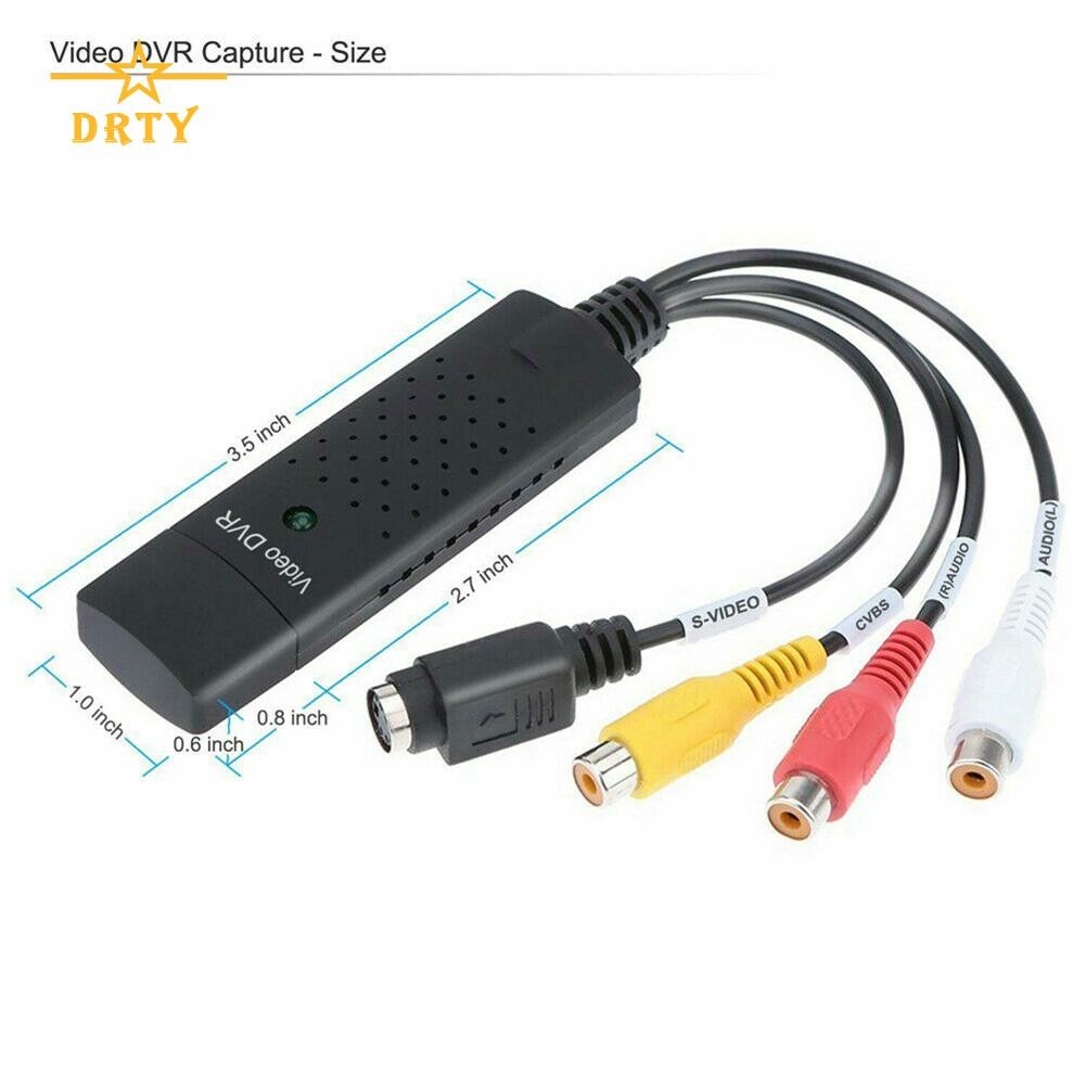 USB 2.0 Audio Television Video VHS to PC DVD VCR Converter Easy Capture ...
