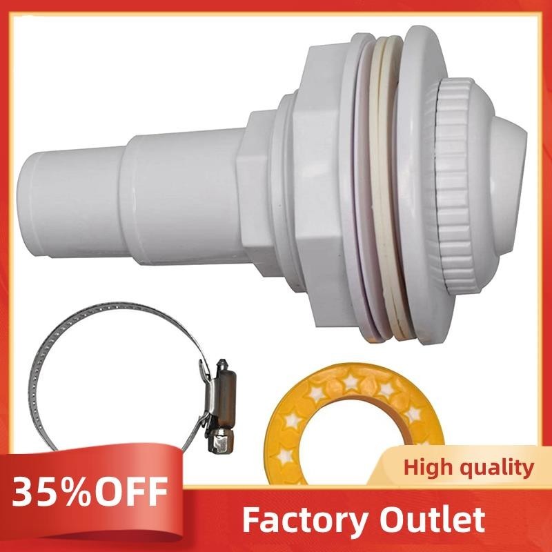 1 Piece Water Inlet Outlet Fittings with Clip Threaded Tape Swimming ...