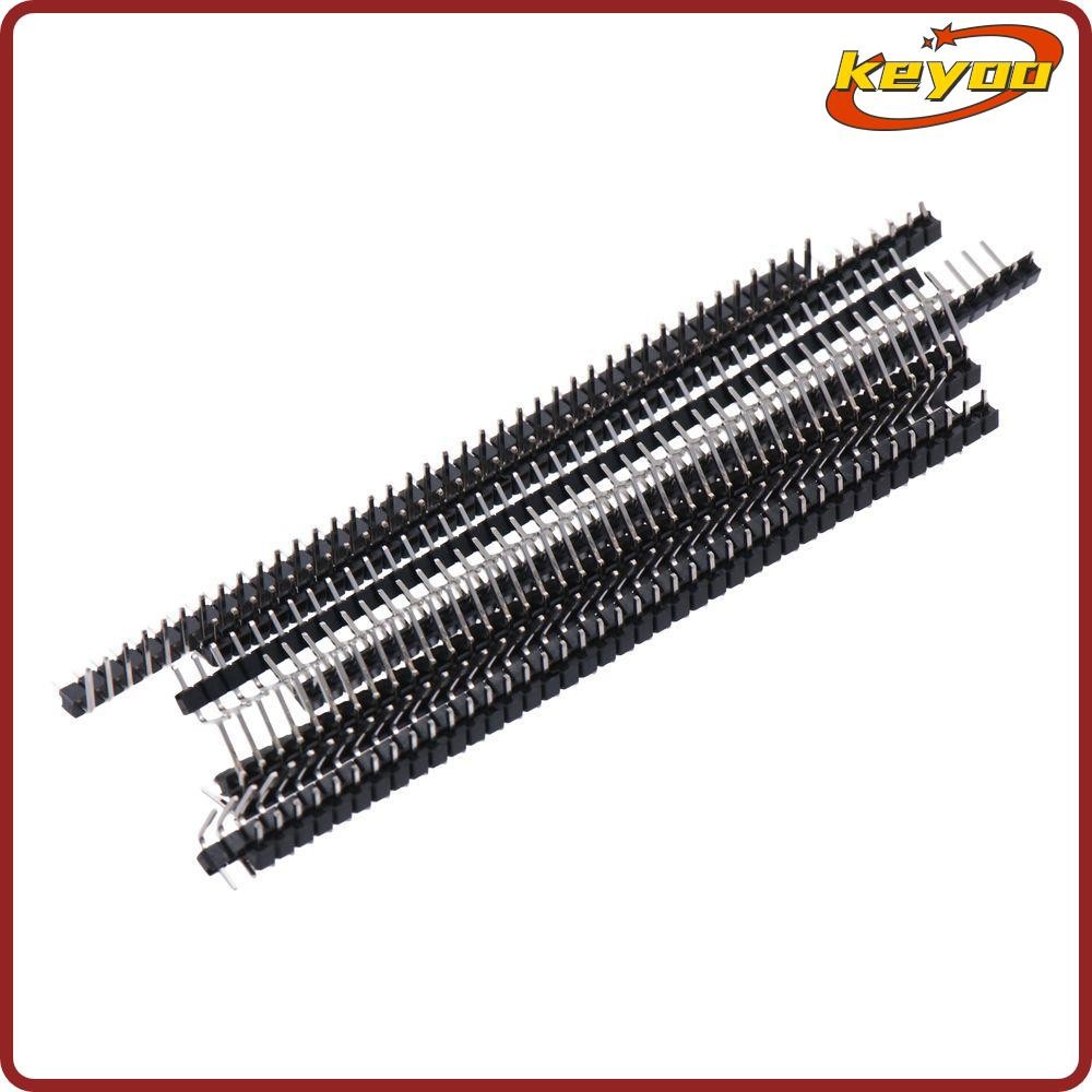 [KEYOO] 50pcs Header Strip Socket, Single Row 2.54mm Pitch Pin Header ...